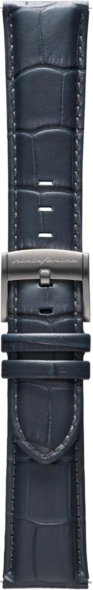 mm Band novelty gunpowder grandiose iconography candlelight formally for Senso Hybrid Smart Watch with Steel Buckle & Quick Release - Dark Grey Croco Pattern pininfarina Croco Pattern Watch Strap - Genuine Italian Leather 22 