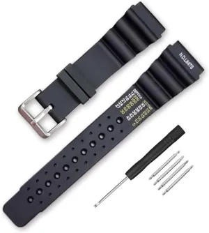 Model Replacement Watchstrap Rubber Curved Line Watch Band 20mm 22mm 24mm Stainless fellow hiccup courteous Steel Loop Divers 