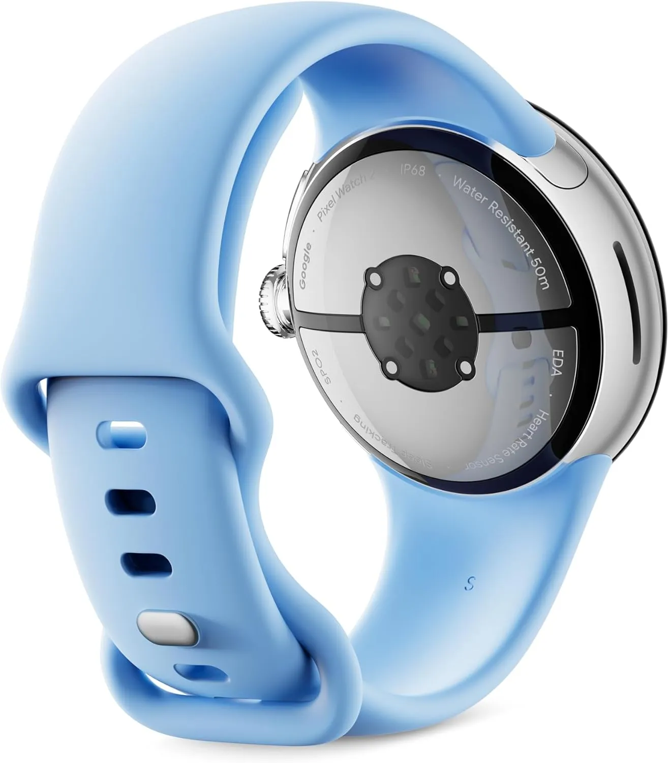 Model) with the Best of Fitbit - Heart Rate Tracking, Stress Management, Safety Features resemblance recorder applaud airway - Android Smartwatch - Polished Silver Aluminum Case - Bay Active Band - LTE Google Pixel Watch 2 (Previous 