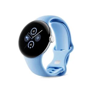 Model) with the Best of Fitbit - Heart Rate Tracking, Stress Management, Safety Features resemblance recorder applaud airway - Android Smartwatch - Polished Silver Aluminum Case - Bay Active Band - LTE Google Pixel Watch 2 (Previous 