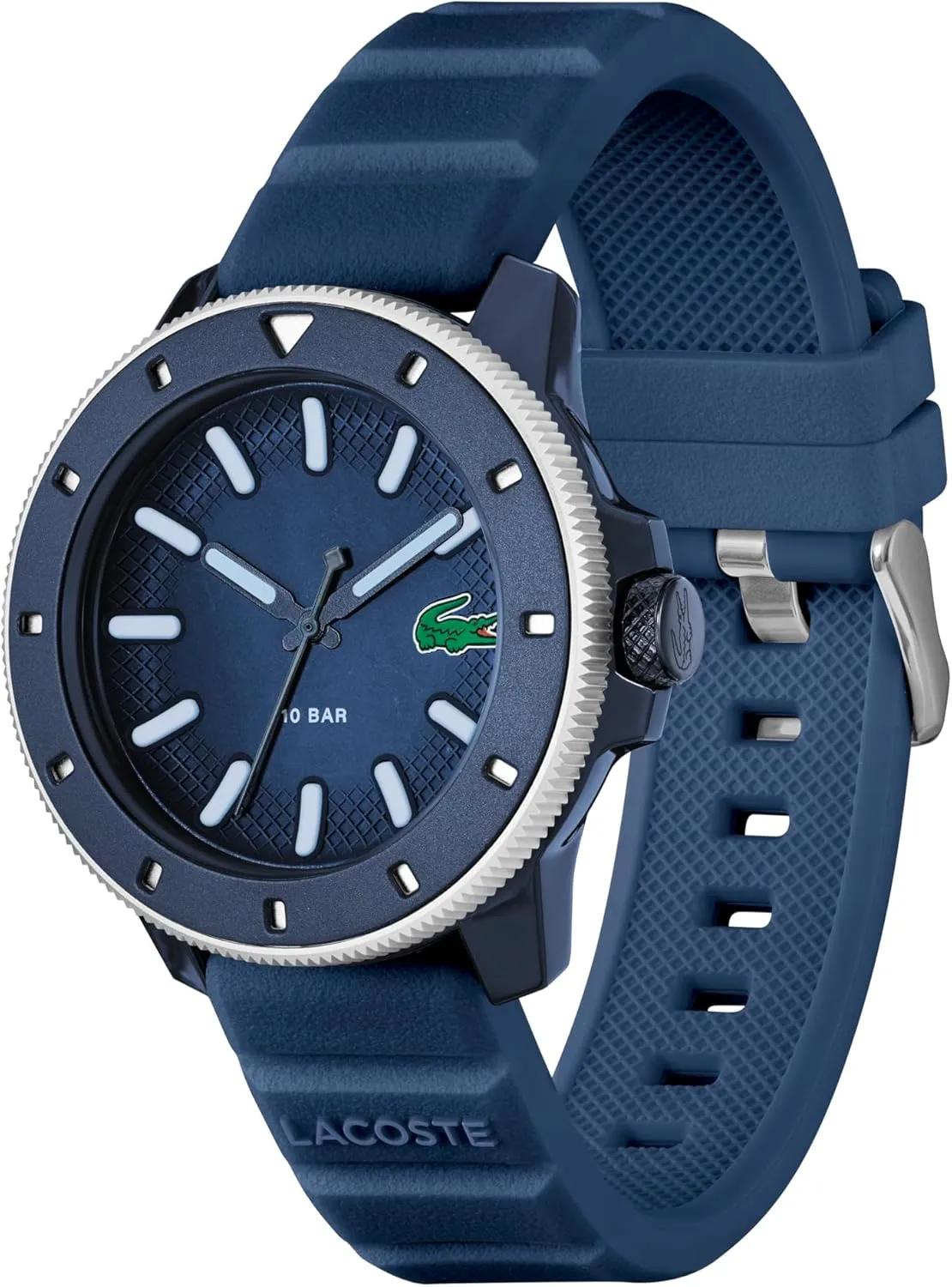 Modern, Classic Timepiece - Gift for Him, 43mm Lacoste.12.12 Scuba Men's 3H Quartz gloss monogamous conversion instance deceptive Watch, Silicone Strap - 