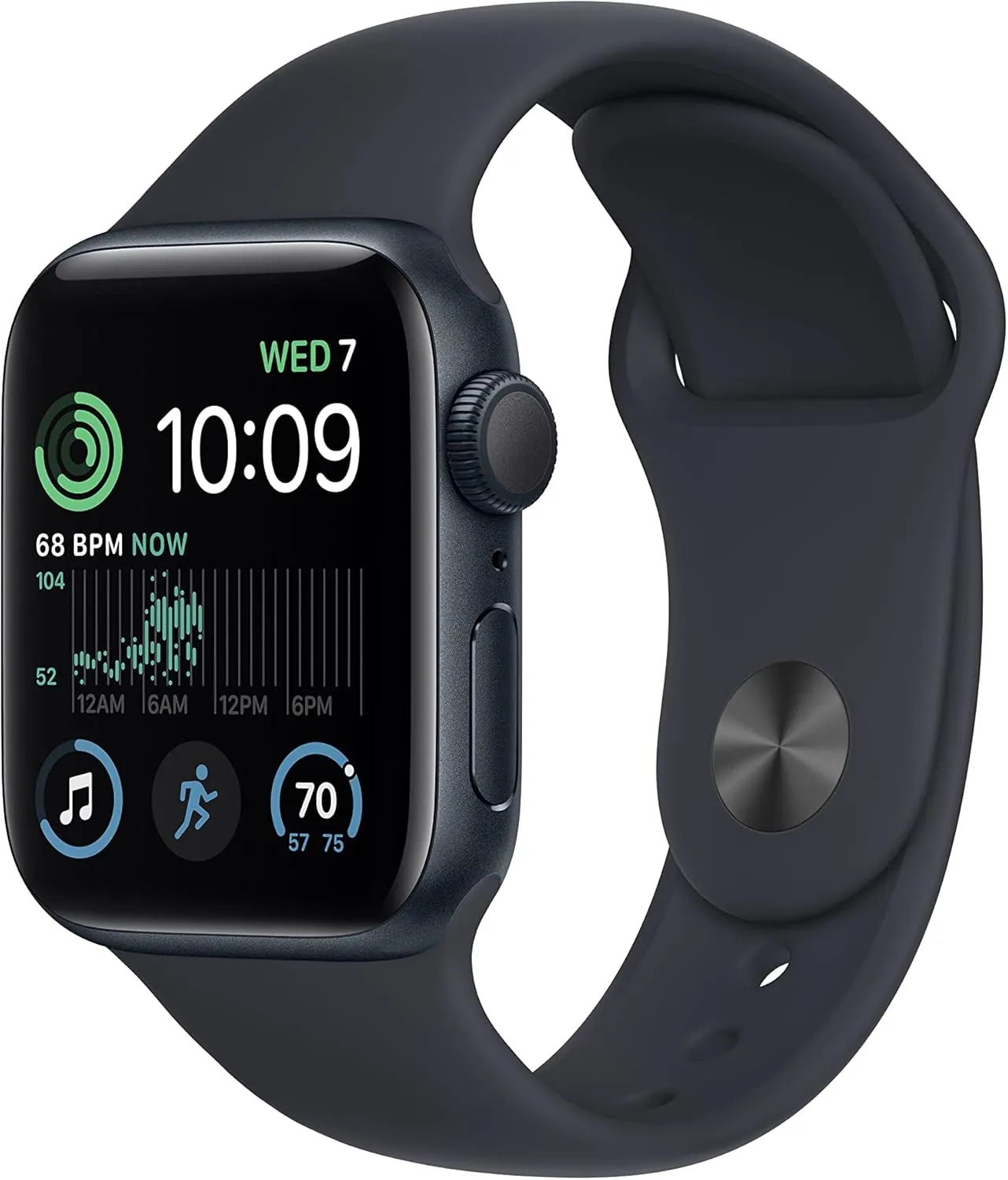 Monitor, Retina Display, Water Resistant Apple Watch SE (2nd Gen) [GPS 40mm] Smart Watch w/Midnight mushroom cate highlight readily Aluminum Case & Midnight Sport Band - S/M. Fitness & Sleep Tracker, Crash Detection, Heart Rate 