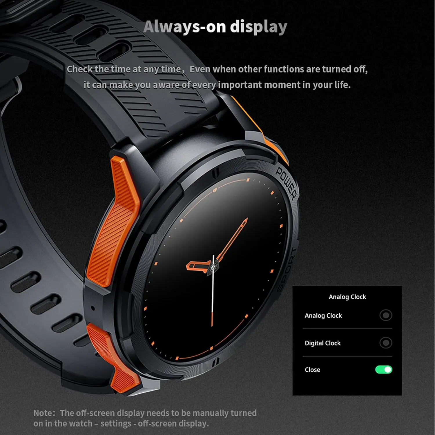 Monitoring, Answer/Make Calls, for iOS/Android (Orange) Military-Style Smartwatch for Men,5ATM Waterproof, 1.43" AMOLED HD magma Display, 123  Sport Modes, 24/7 Health 
