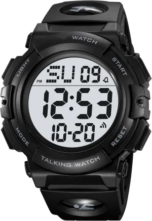 mormon Visually impaired or Elderly Talking Watch TOOCAT Multi-Functional Digital Electronic Watch with Voice Chime, Also for The 