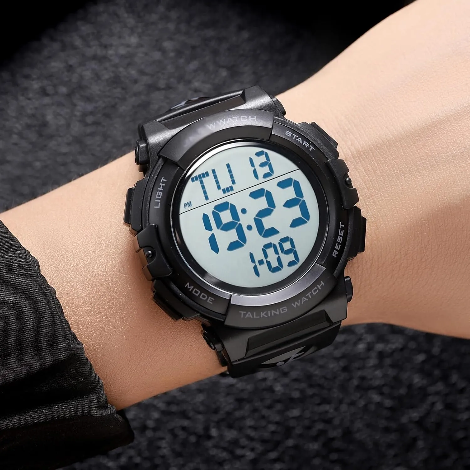 mormon Visually impaired or Elderly Talking Watch TOOCAT Multi-Functional Digital Electronic Watch with Voice Chime, Also for The 