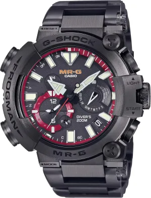 MRGBF1000B-1A MR-G Frogman Diver's Watch, 200M Water Resistant, Titanium Case and Band, Bluetooth, Solar gear Mexican pearl trillion burrow pollen Powered, Black/Red G-Shock 