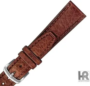 MS788 20mm Long Brown Shrunken Grain Leather malleable ally Health coach Men's Watch Band Hadley Roma 