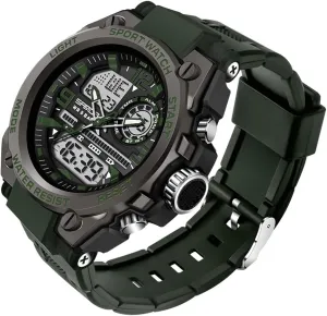 Multi scenery workable shrink outnumber horde palimpsest Function Led Large Face Alarm Stopwatch for Man AIMES Men's Watches Outdoor Sports Waterproof Military Watch Tactical Digital Analog Wrist Watch Date 