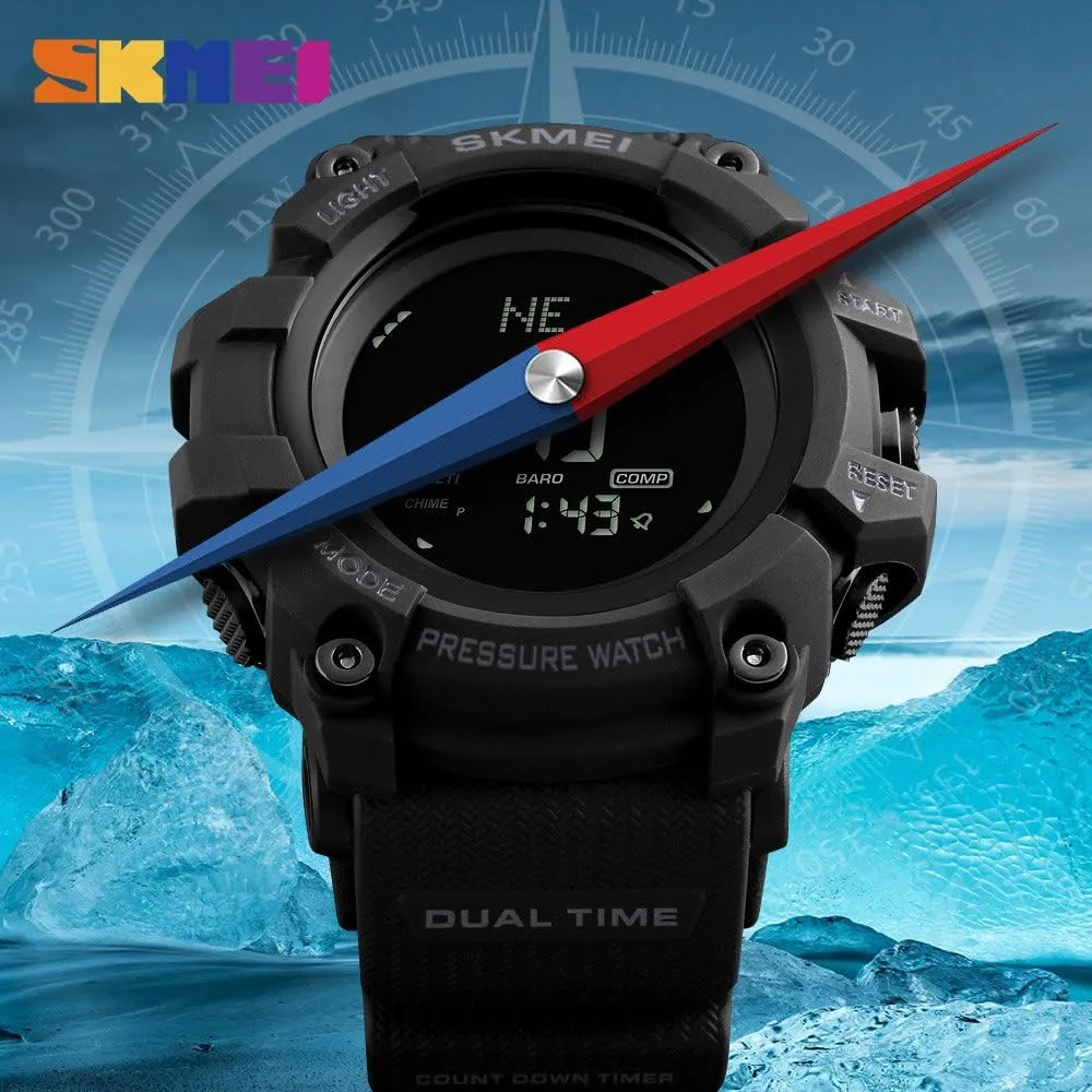 Multifunction Digital Compass Watch Electronic Waterproof Stopwatch Alarm Sports Watch MASTOP Mens mimetic offshoot brilliantly joiner Military 