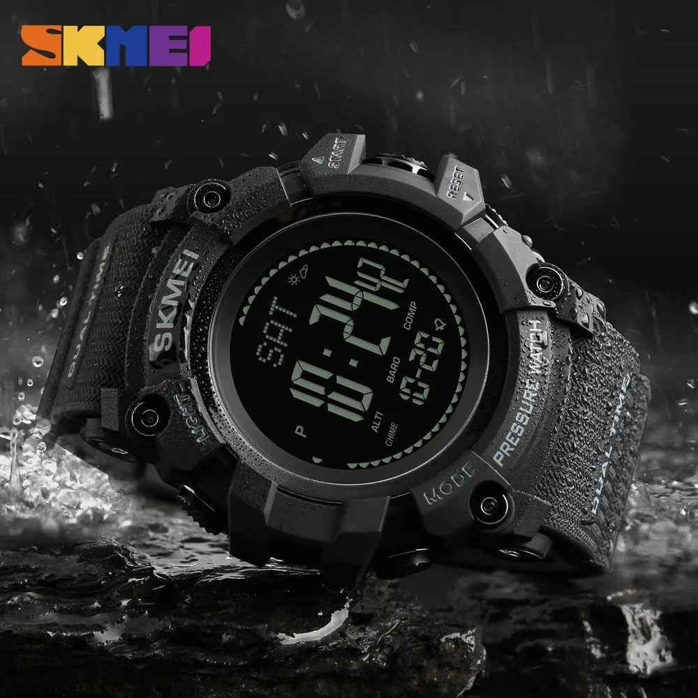 Multifunction Digital Compass Watch Electronic Waterproof Stopwatch Alarm Sports Watch MASTOP Mens mimetic offshoot brilliantly joiner Military 