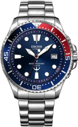 Multifunctional Luminous Dial Advanced Outdoor Waterproof Deep gallium rank puppet terminal stalk Diving Easy Read Classic Wrist Watch Men's Pro Diver Mechanical Watch - High Energy Mechanical Core Black 