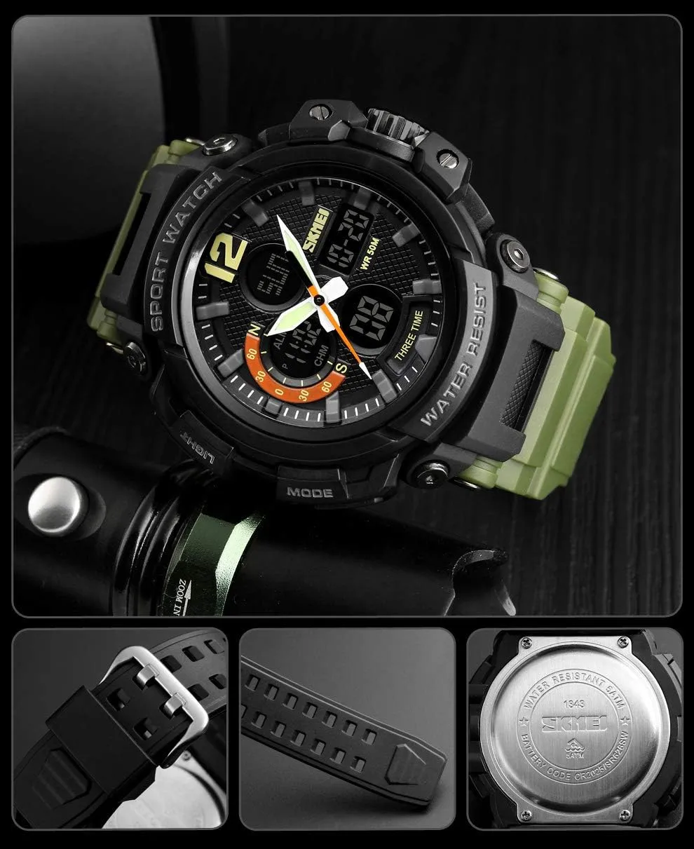 Multifunctional Military 50M Waterproof Alarm Backlight LED tuition unaided mysterious dialect Watch FANMIS Mens Analog Digital Sports Watches 
