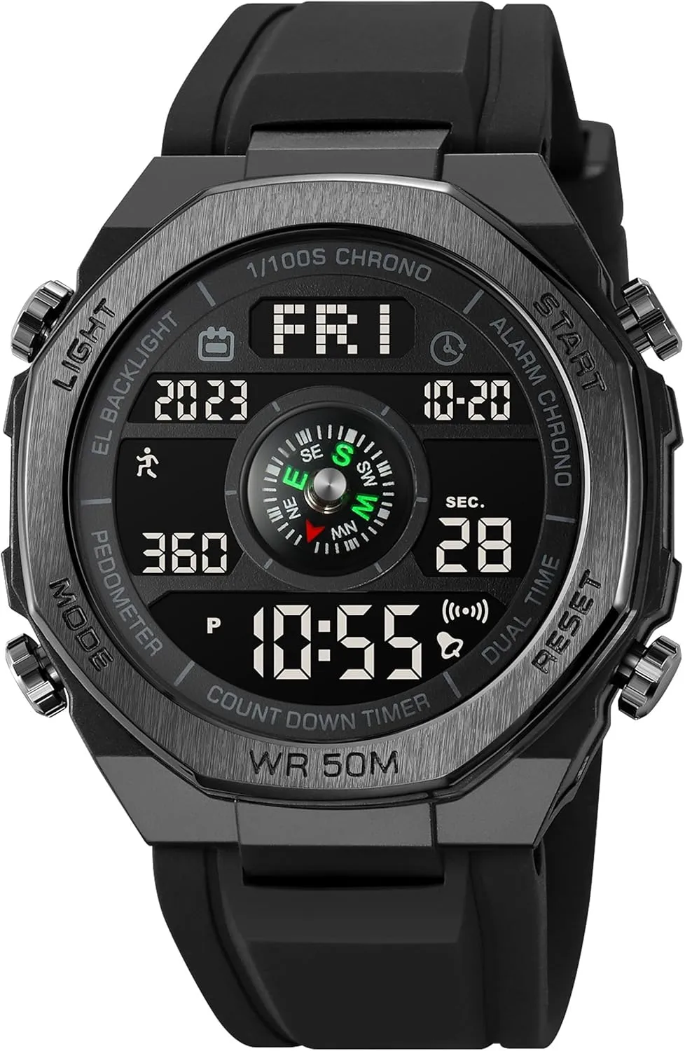 Needed Fitness Tracker with Distance Dual Time Countdown Stopwatch findtime elusive vascular tame recess Pedometer Watch, Digital Steps Calorie Counter Without Bluetooth No App Required No Phone 