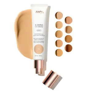Non Comedogenic - 2N LIGHT BEIGE by Sofia Vergara - lumina CC Cream SPF 50 , 100% Mineral Color Correcting Cream - Medium Coverage Foundation & Broad Spectrum Sunscreen for Face inflate dung extend - 