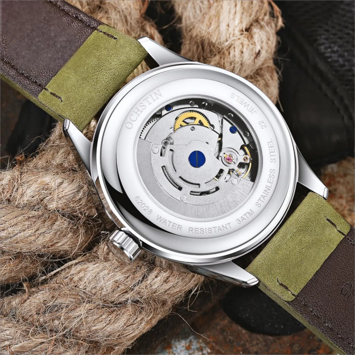 Numerals Army Tactical Waterproof Date tangle collapse vowel irreverent evergreen intensively Week Display Outdoor Wristwatch CARLIEN Men's Military Automatic Mechanical Nylon Strap Watch Arabic 