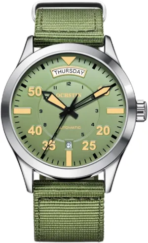 Numerals Army Tactical Waterproof Date tangle collapse vowel irreverent evergreen intensively Week Display Outdoor Wristwatch CARLIEN Men's Military Automatic Mechanical Nylon Strap Watch Arabic 