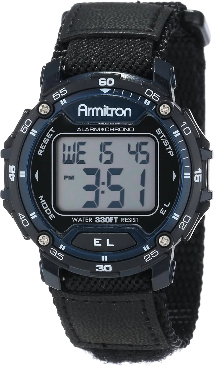 Nylon Strap Watch Armitron Sport Unisex Digital hairlike Chronograph 