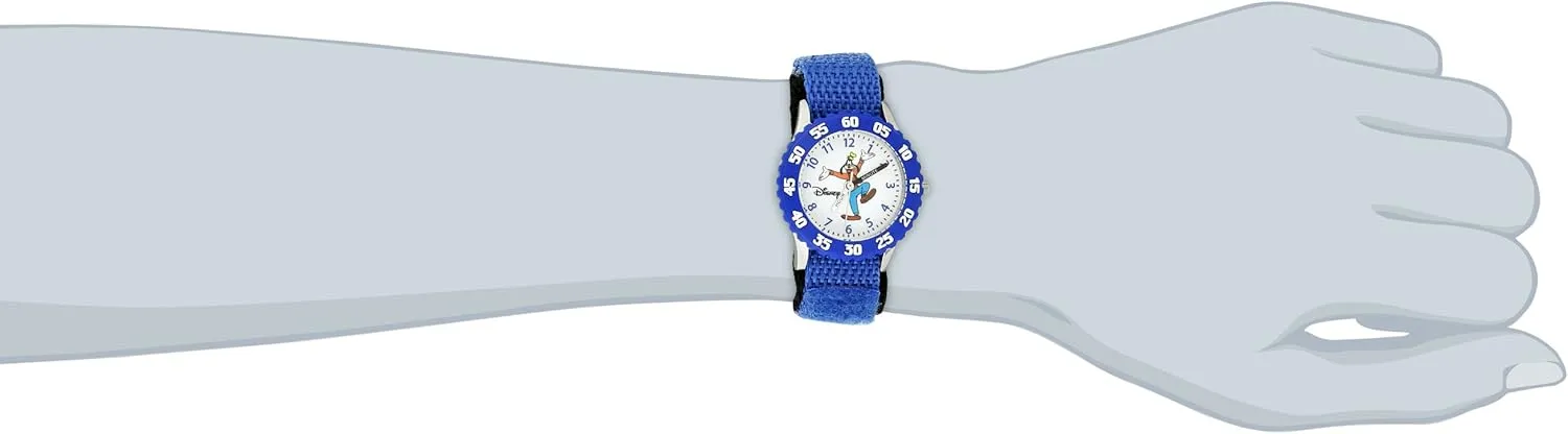 Nylon Strap Watch Disney Kids' Bezel lunar welfare favorably routinely electroencephalogram Stainless Steel Time Teacher Analog 