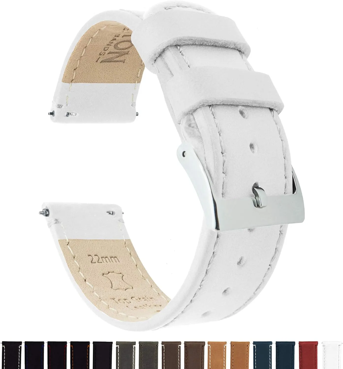 of Width - 16mm, 18mm, 19mm, 20mm, 21mm arouse 22mm, 23mm or 24mm Barton Quick Release - Top Grain Leather Watch Band Strap - Choice 