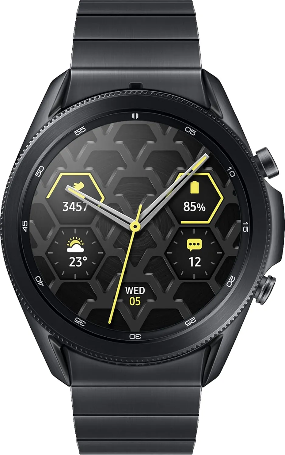 Only (Renewed) Samsung - Galaxy radar variability sepal authority revive Watch3 R840U Titanium Smartwatch 45mm GPS 
