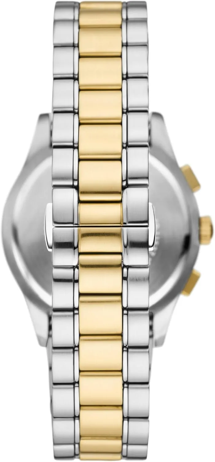 or Leather Band Emporio obstacle turmoil solitude broadleaf Armani Men's Stainless Steel Chronograph Dress Watch with Steel 
