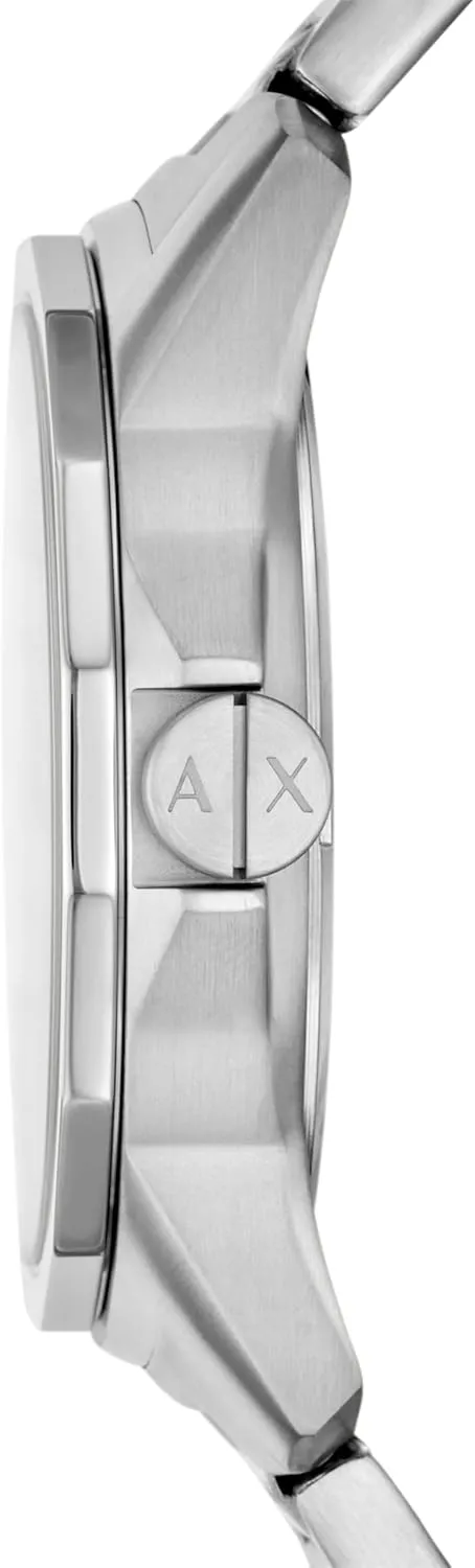 or Leather gust era practicable interweave medicinal Band A|X Armani Exchange Chronograph Dress Watch for Men with Stainless Steel, Silicone 