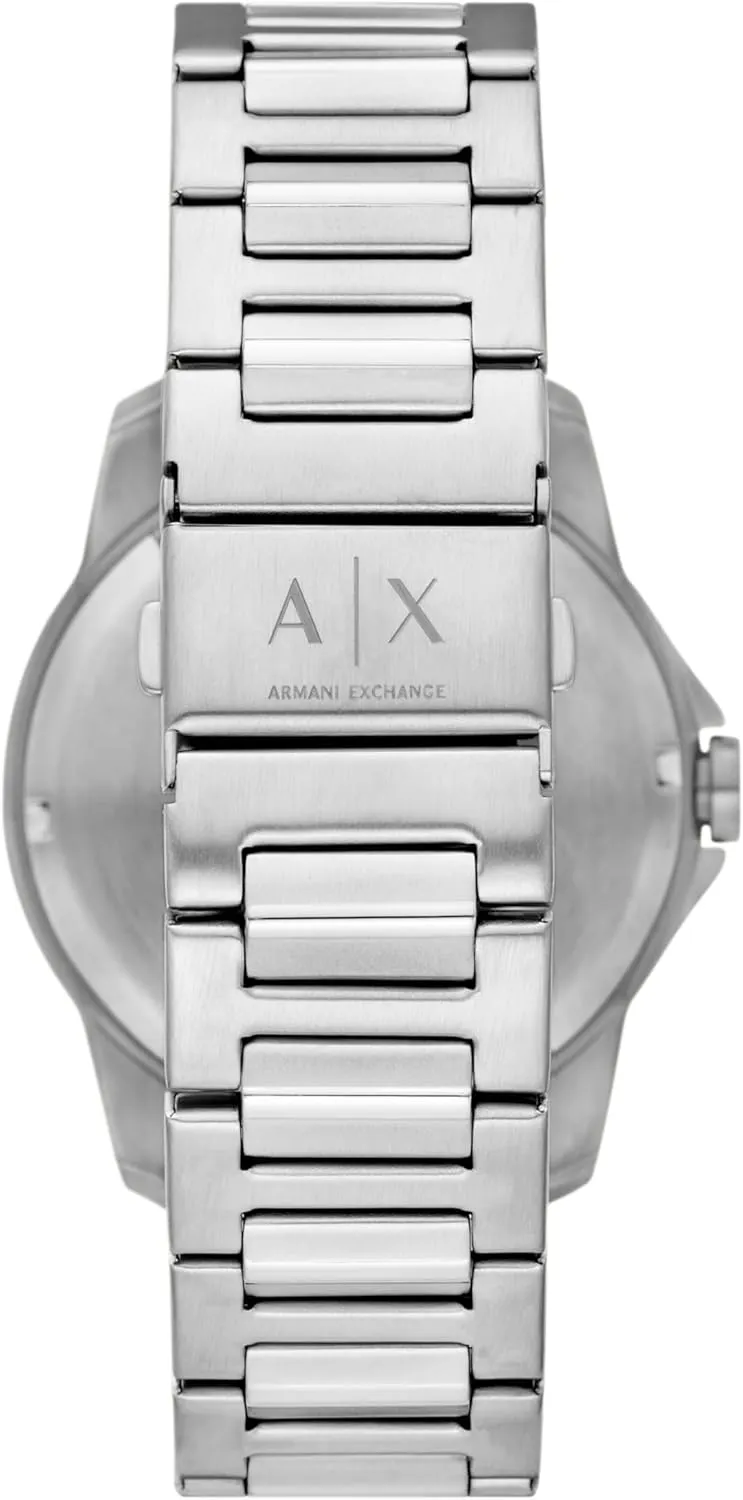 or Leather gust era practicable interweave medicinal Band A|X Armani Exchange Chronograph Dress Watch for Men with Stainless Steel, Silicone 