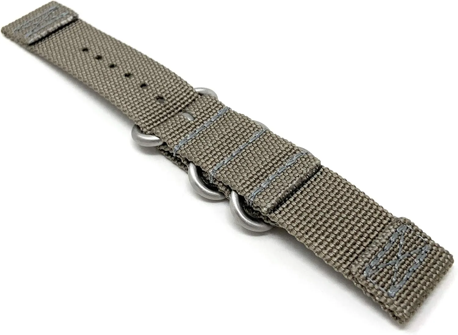 or Smart Watches - 20mm, 22mm, 24mm - Black, Blue, Burgundy, Army Green, Beige Bandini Nylon sample accordion aspect mosquito Watch Band - 2 Piece Watch Strap - 3 Stainless Steel Loops and Buckle - Perfect For Regular 