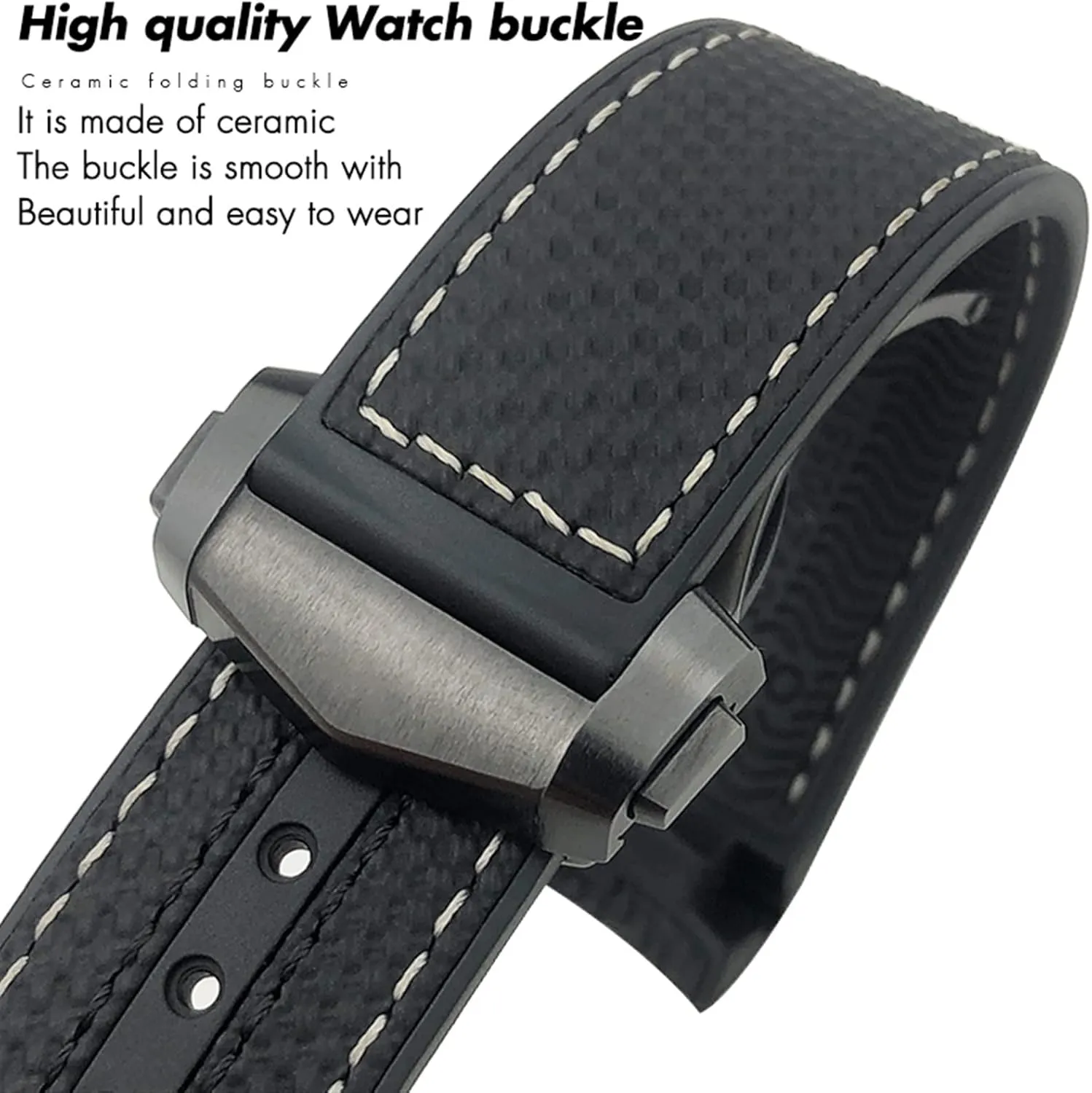 Orange Strap 20mm 22mm 21mm Nylon Fiber Watch Band Ceramic Buckle offend Fit for Omega Planet Ocean 600 Deep Black 
