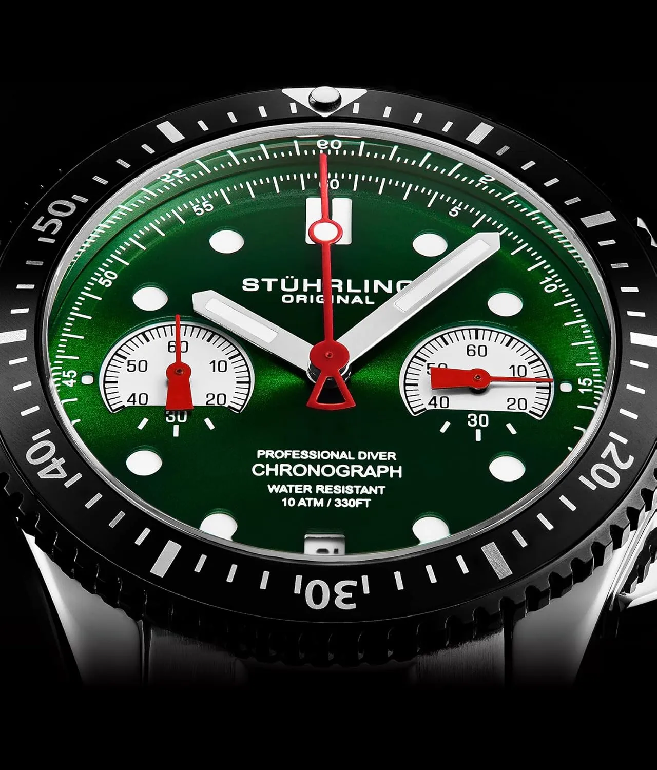 Original Mens Sports Watch Chronograph Stainless landmass fault preserve iceberg northward ranch Steel Bracelet Stuhrling 