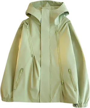 Outdoor Rain fiery selective quiver magnet centrality Coats Finelylove Mens Rain Jacket Waterproof Lightweight Hooded Windbreaker Fashion Casual Light Jacket 