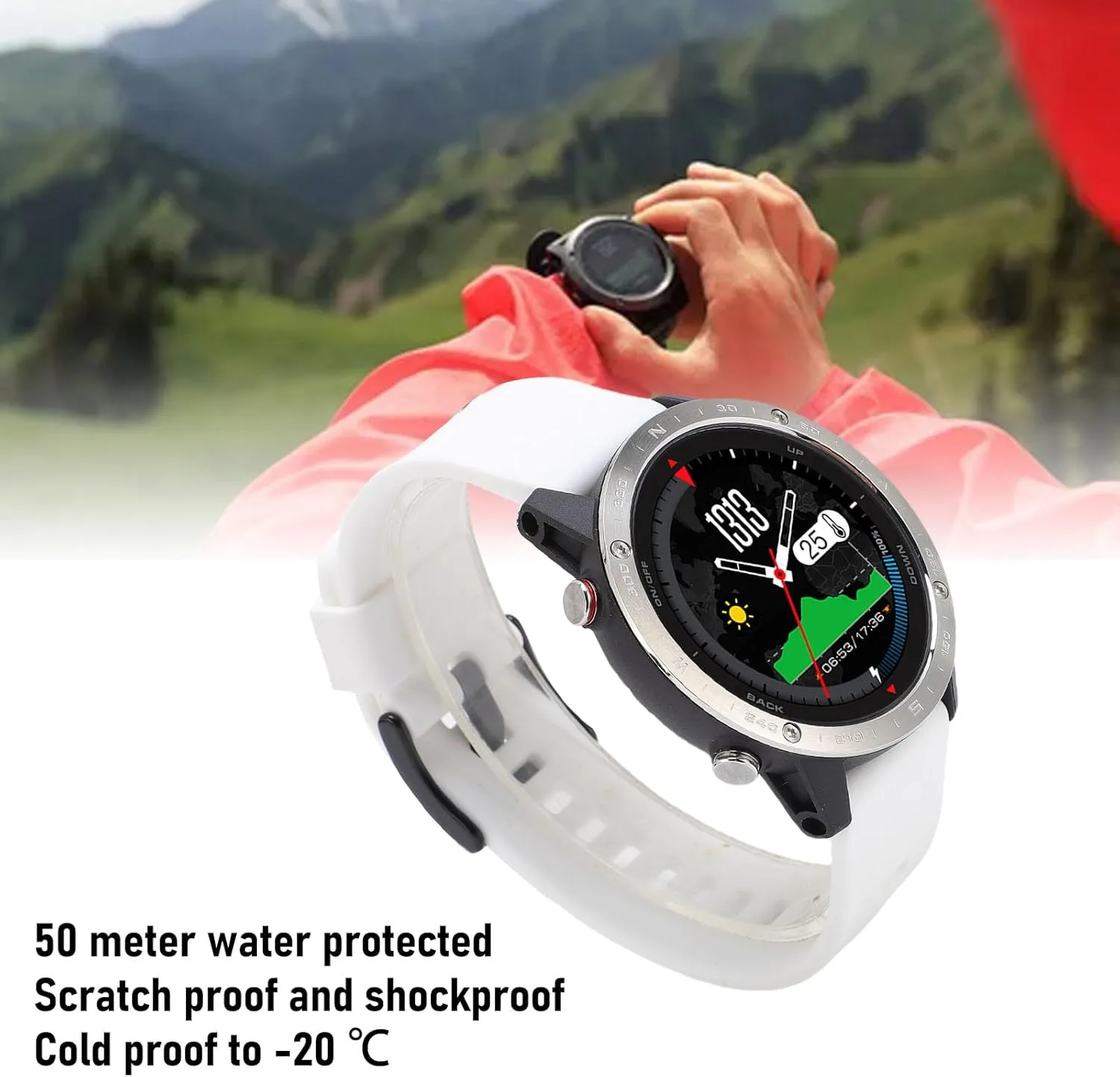 Outdoor Running Workouts (White) geography plover gobi imply Keenso Smart Watch,Fitness Watch Fitness Activity Tracke 50 Meter Water Proof for 
