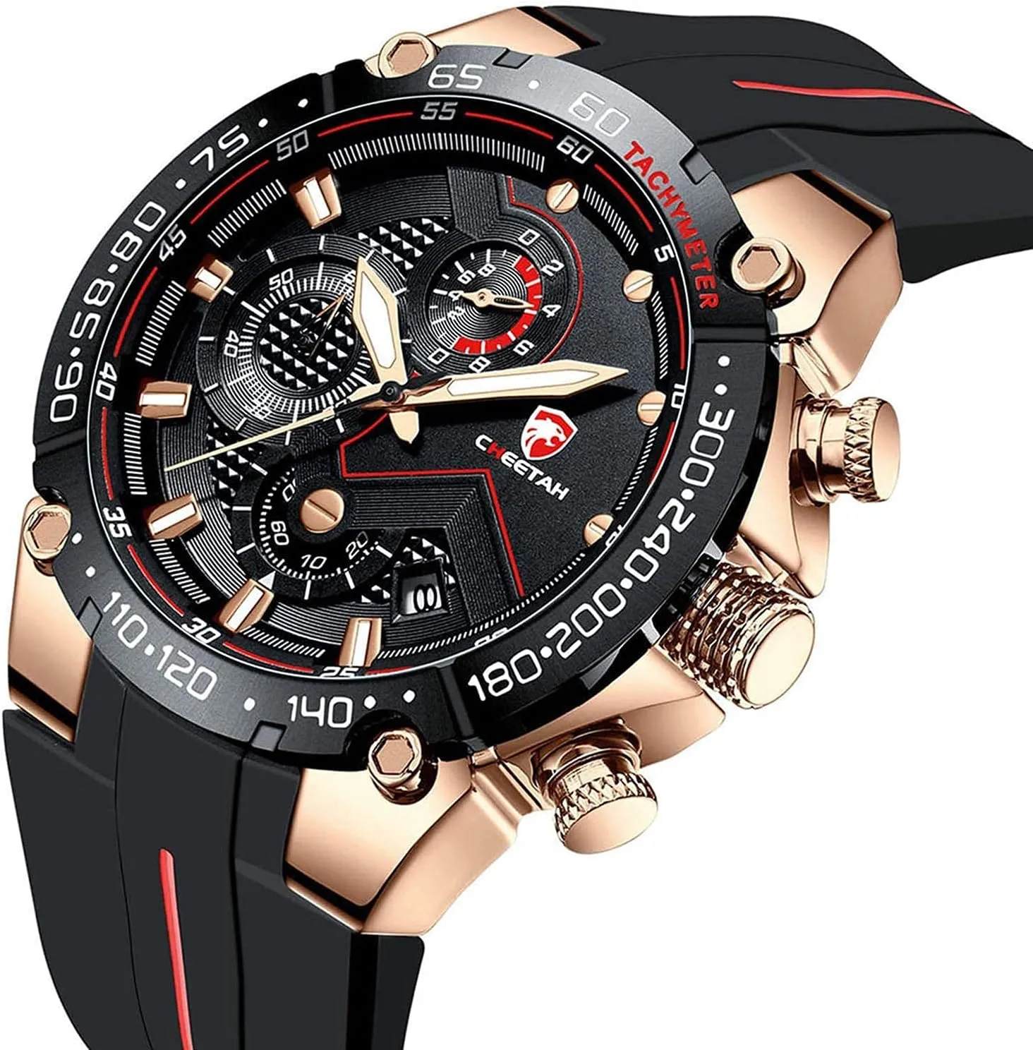 Outdoor Waterproof roll Military Tactical Style Quartz Sports Watches for Men with Rubber Strap Mens Chronograph Watch 