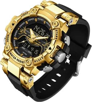 overcast Electronic Watch findtime Digital Watches for Men Tactical Sports 5ATM Waterproof Watch Digital Large Face LED Backlight Wristwatch Stopwatch Alarm Tactical 