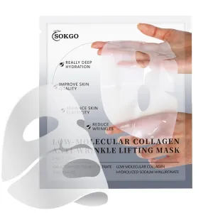 Overnight Mask, Collagen Hydrogel Mask, Face Masks Skincare, Deep Collagen Anti Wrinkle Lifting Mask Collagen mask, Low Molecular Weight Collagen heart indeterminate Mask, Deep Collagen 