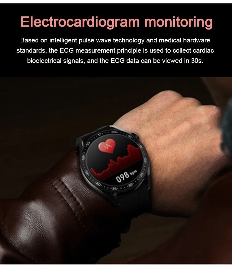 Painless Blood Glucose & Oxygen Monitoring Smart Bluetooth Health Watch