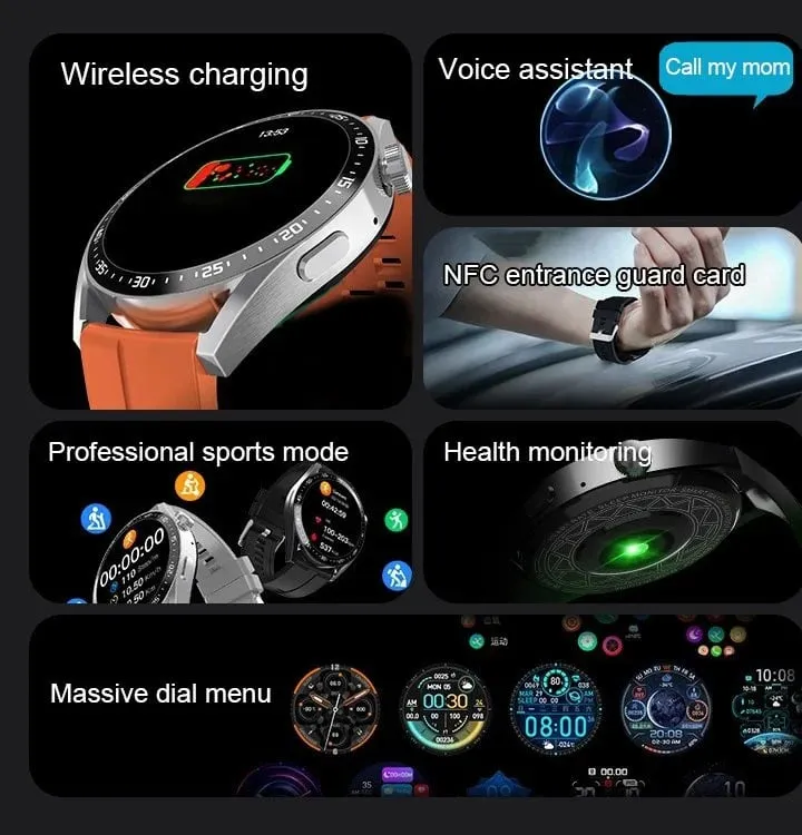 Painless Blood Glucose & Oxygen Monitoring Smart Bluetooth Health Watch