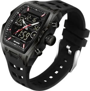 para Hombres recover findtime Men's Watch Sport Waterproof Watches Military Square Digital Analog Wrist Watch Unique Fashion Tactical Watches with LED Stopwatch Countdown Alarm Curved Screen Relojes 