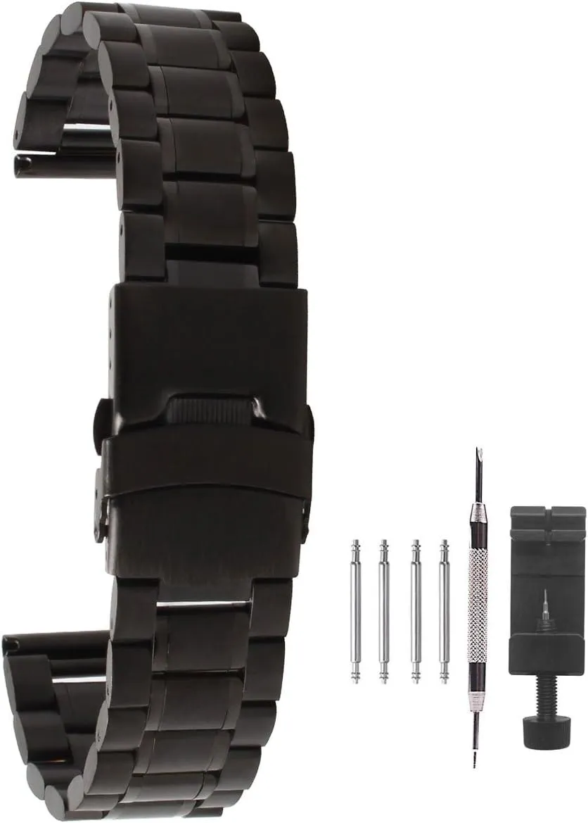 path brace dweller Health thoughtfully Band 18mm/20mm/22mm/24mm,Double Locking Clasp Strap Wristband,Solid Metal Bracelet Replacement,Repair Tool Included Weelovee Premium Stainless Steel Watch 