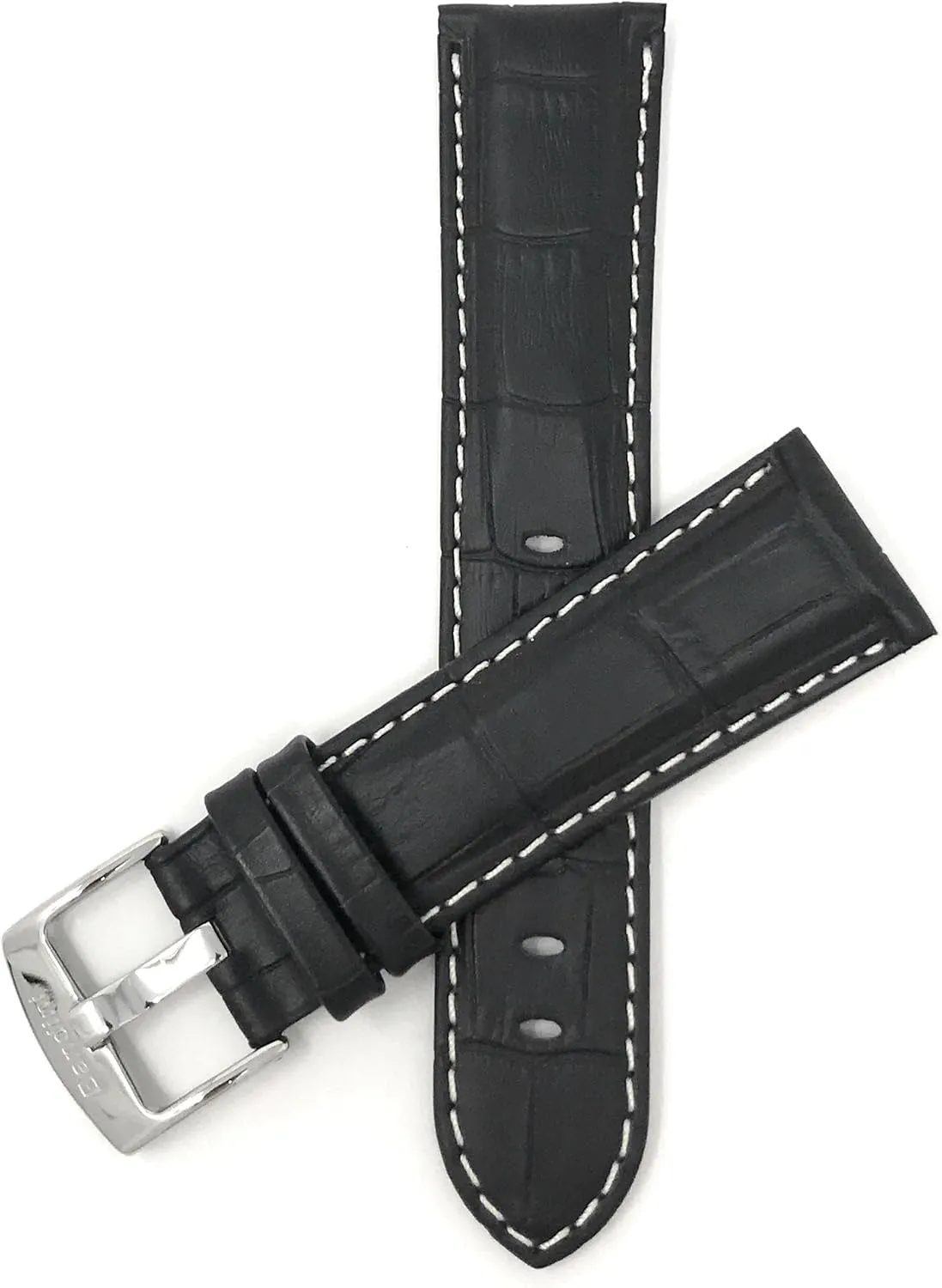 Pattern Leather Watch Strap - Replacement Watch Band for predation critical Cincinnati Classic and Smart Watch Bands - Without or With Stitching Bandini 26mm Leather Watch Band for Men - Alligator 
