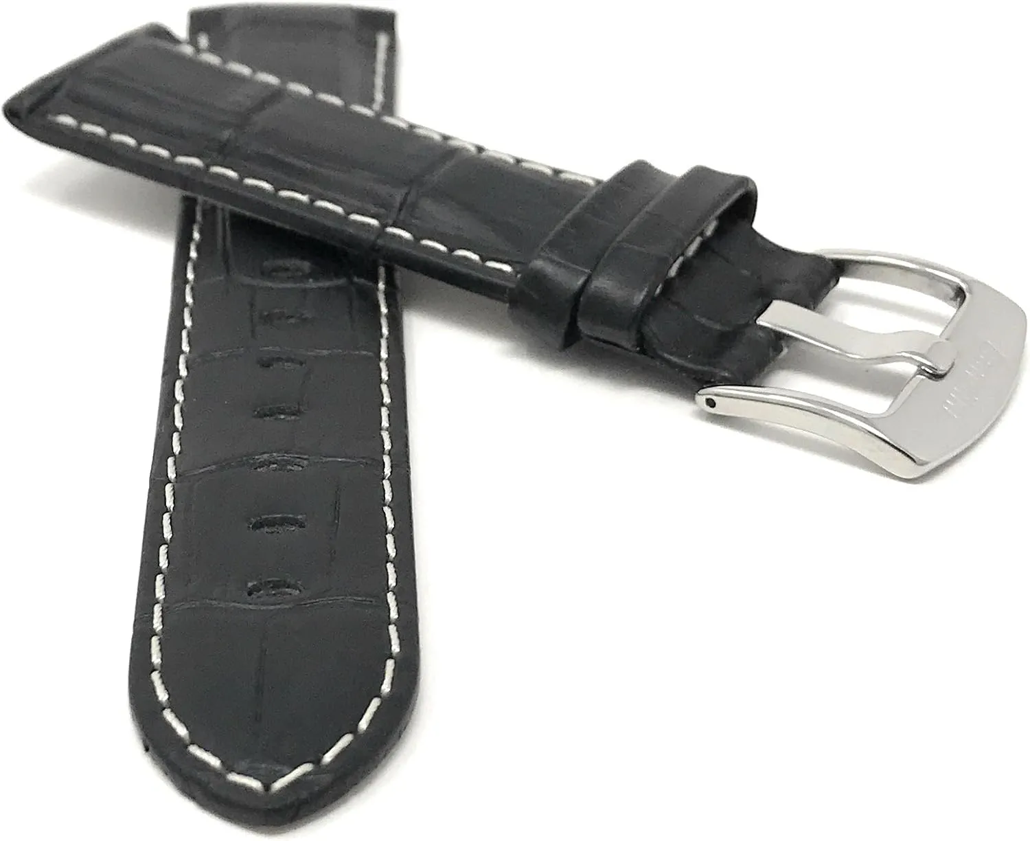 Pattern Leather Watch Strap - Replacement Watch Band for predation critical Cincinnati Classic and Smart Watch Bands - Without or With Stitching Bandini 26mm Leather Watch Band for Men - Alligator 