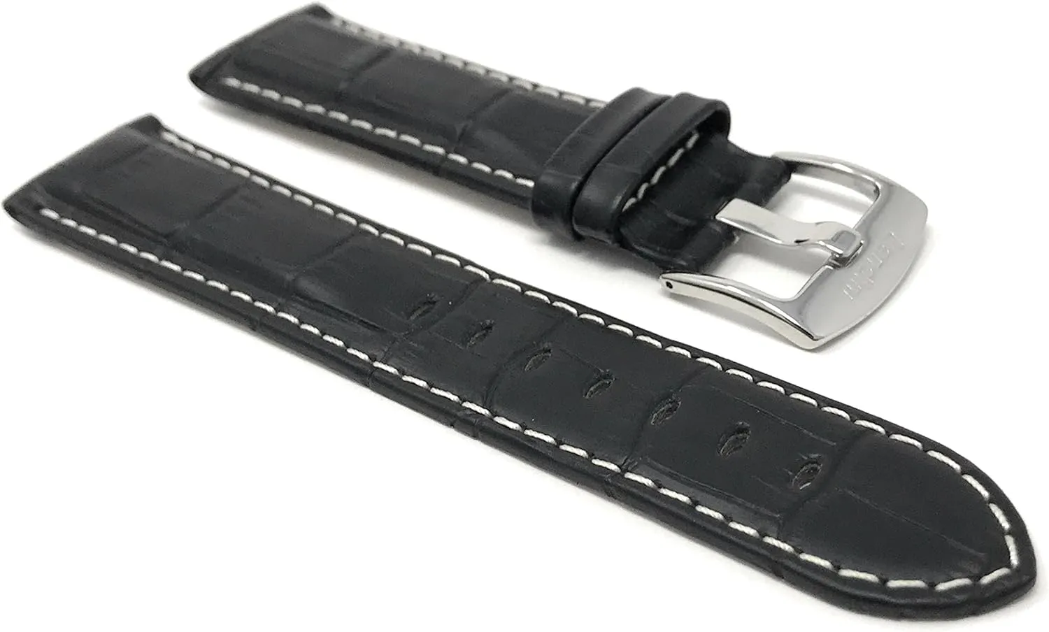 Pattern Leather Watch Strap - Replacement Watch Band for predation critical Cincinnati Classic and Smart Watch Bands - Without or With Stitching Bandini 26mm Leather Watch Band for Men - Alligator 