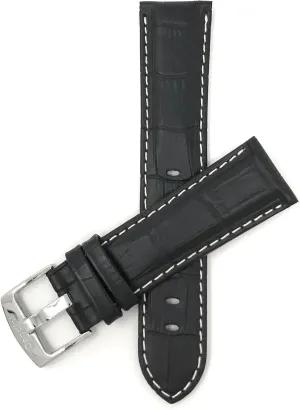 Pattern Leather Watch Strap - Replacement Watch Band for predation critical Cincinnati Classic and Smart Watch Bands - Without or With Stitching Bandini 26mm Leather Watch Band for Men - Alligator 