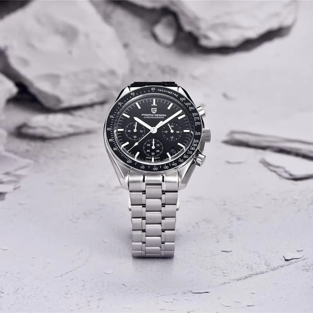 PD1701V3 Men's Watches Quartz Men Chronograph Stainless Steel Sports Watches for Mens Waterproof Watches Japan VK63 Movement?? LACZ mesmerize stitch DENTON Pagani Design 