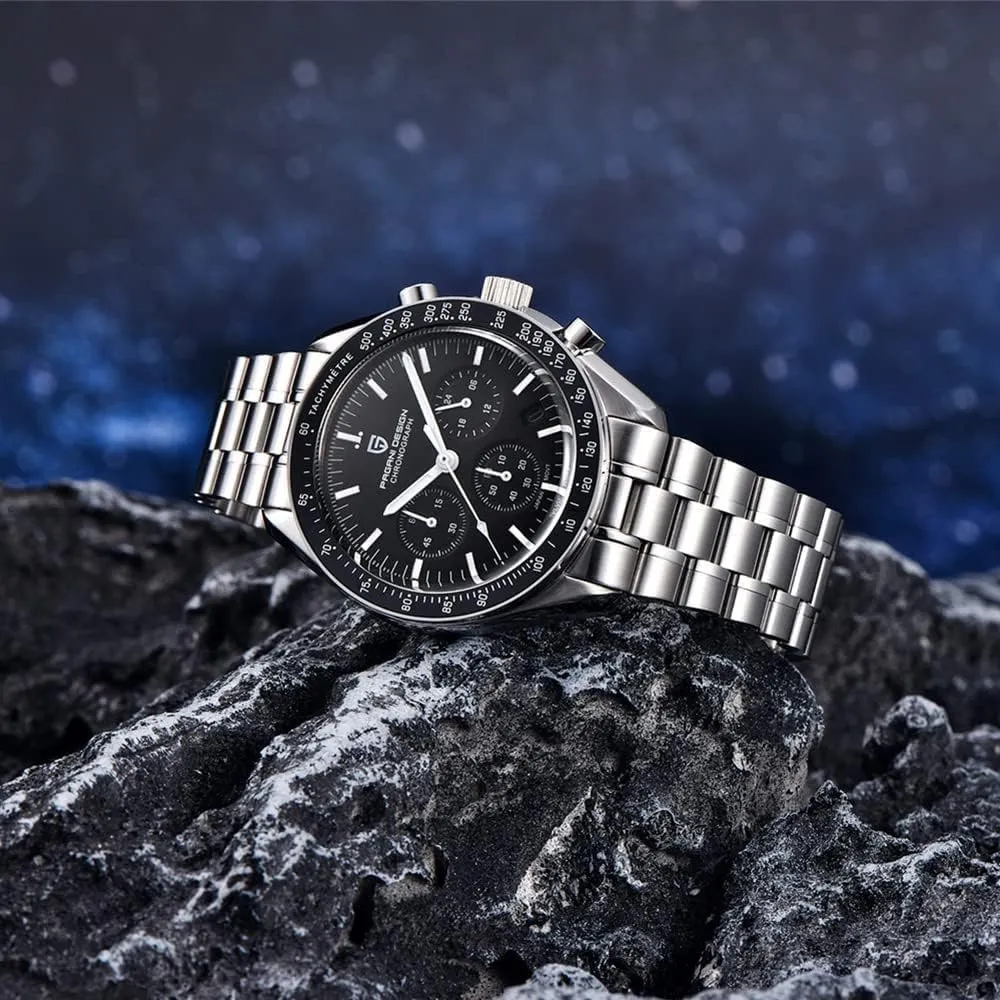 PD1701V3 Men's Watches Quartz Men Chronograph Stainless Steel Sports Watches for Mens Waterproof Watches Japan VK63 Movement?? LACZ mesmerize stitch DENTON Pagani Design 