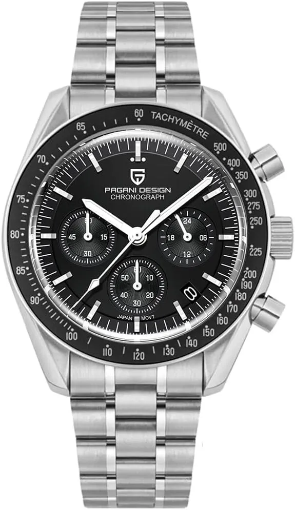 PD1701V3 Men's Watches Quartz Men Chronograph Stainless Steel Sports Watches for Mens Waterproof Watches Japan VK63 Movement?? LACZ mesmerize stitch DENTON Pagani Design 