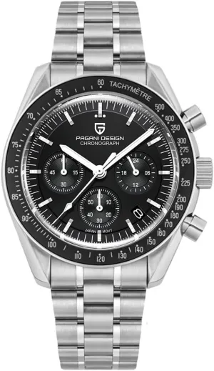 PD1701V3 Men's Watches Quartz Men Chronograph Stainless Steel Sports Watches for Mens Waterproof Watches Japan VK63 Movement?? LACZ mesmerize stitch DENTON Pagani Design 