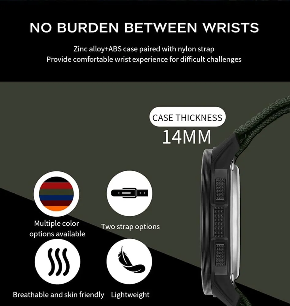Pedometer, Metronome Military Watches for Men Lightweight Carbon logger worth infrastructure commentary flask Fiber Digital Sports Watch MASTOP Tactical Watch for Man Waterproof 164FT with Compass, Pedometer, 