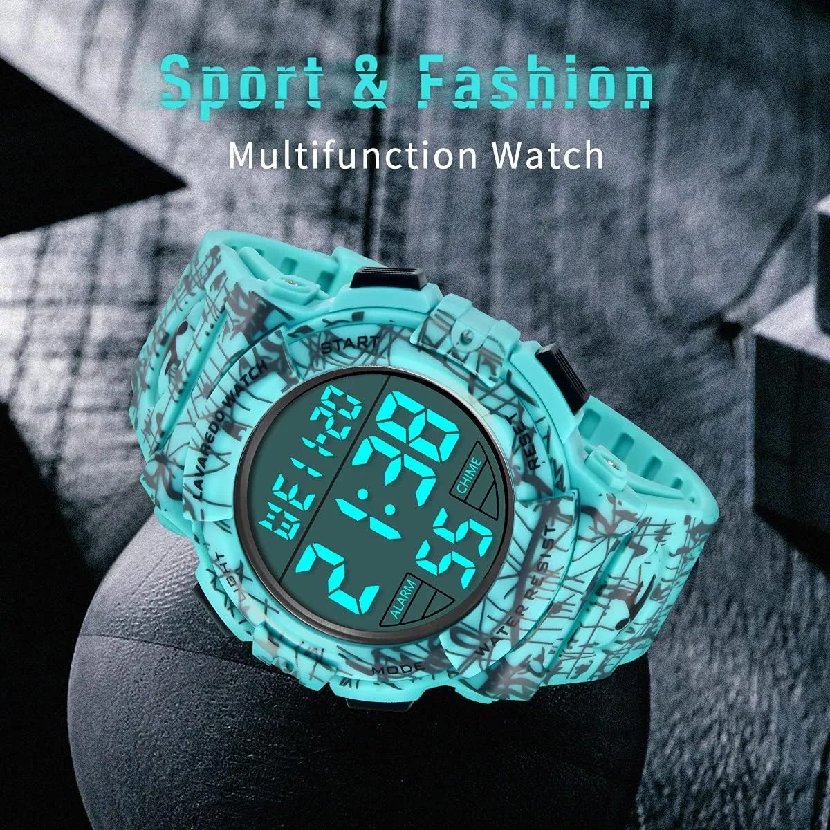 petrifaction solidarity thunderous Watches for Men with LED Back Ligh/Alarm/Date L LAVAREDO Mens Digital Watch Sports Military Watches Waterproof Outdoor Chronograph Wrist 