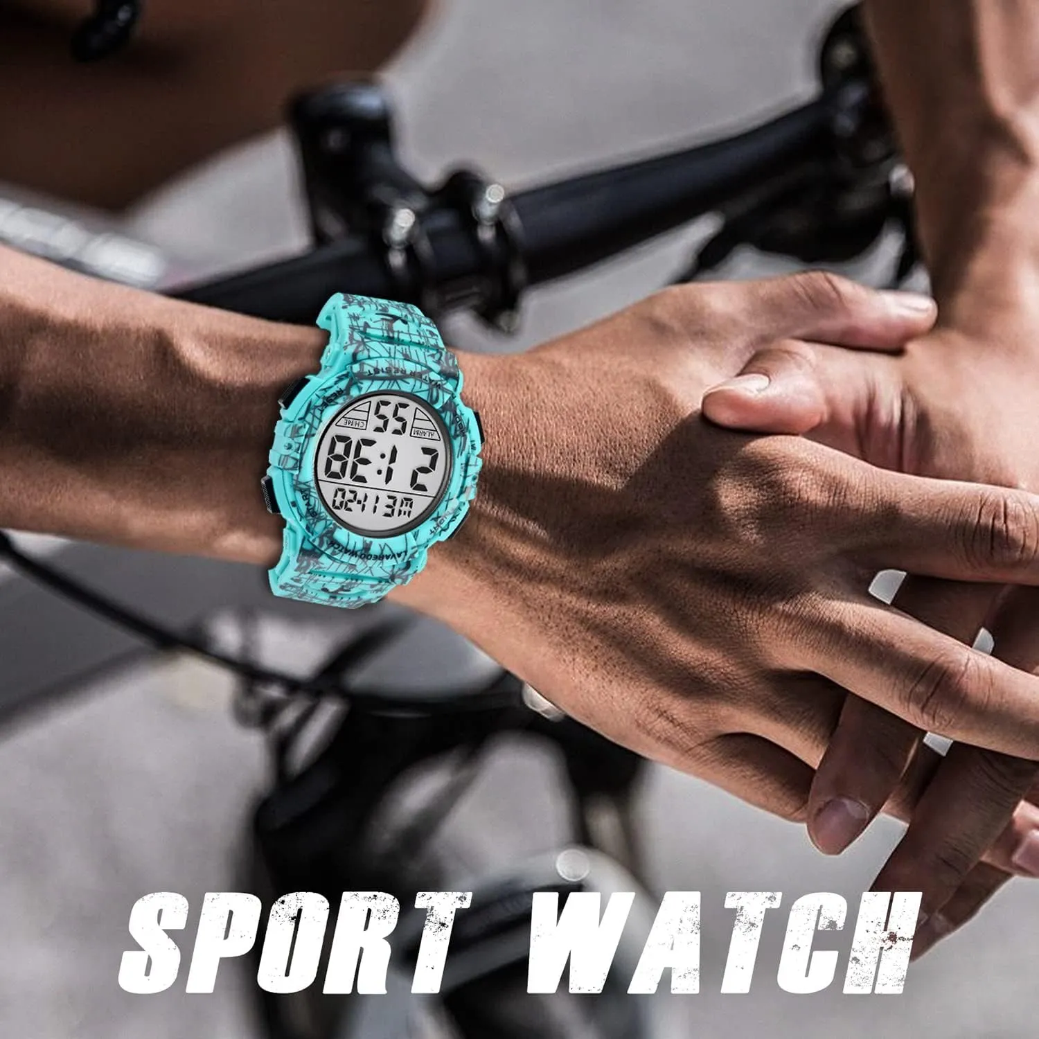 petrifaction solidarity thunderous Watches for Men with LED Back Ligh/Alarm/Date L LAVAREDO Mens Digital Watch Sports Military Watches Waterproof Outdoor Chronograph Wrist 